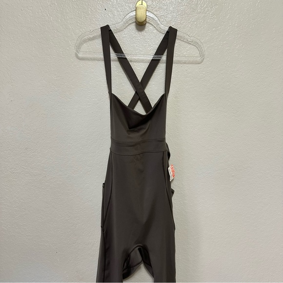 NEW free people movement My High Onesie brown jumpsuit size L - Picture 11 of 14